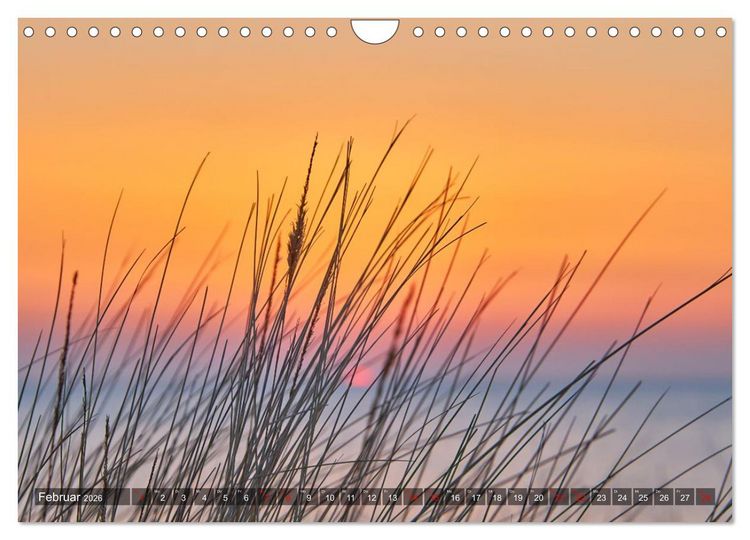 Produktbild: Sonnenunterg&auml;nge an Ostseek&uuml;ste und Bodden (Wandkalender 2026 DIN A4 quer), CALVENDO Monatskalender