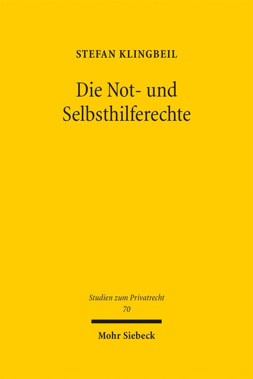 Produktbild: Die Not- und Selbsthilferechte