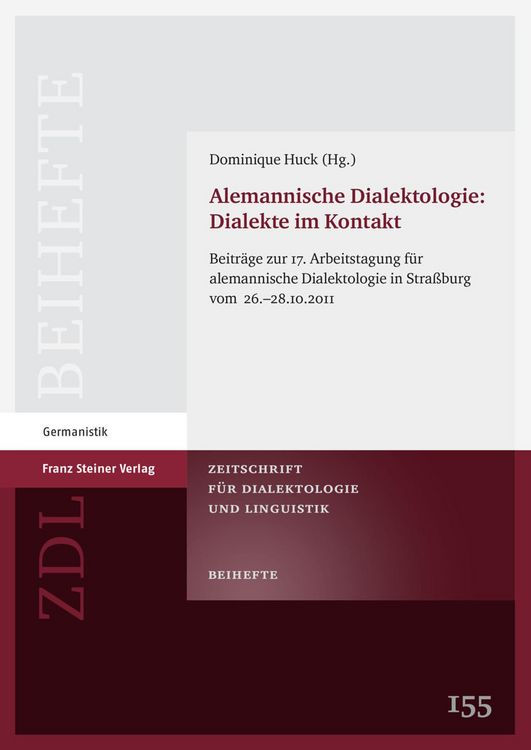 Produktbild: Alemannische Dialektologie: Dialekte im Kontakt