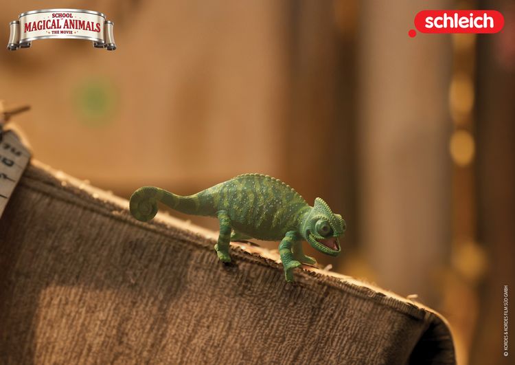 SCHLEICH 42324 - Chamäleon Im Schilf, Realistische Spielfigur Für Kinder Ab 3 Jahren
