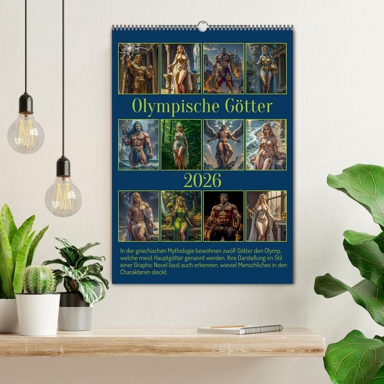 Produktbild: Olympische G&ouml;tter (Wandkalender 2026 DIN A2 hoch), CALVENDO Monatskalender