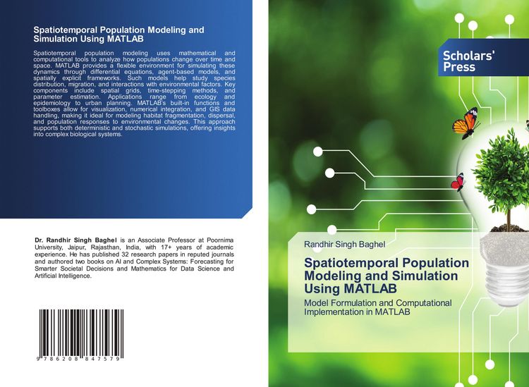 Produktbild: Spatiotemporal Population Modeling and Simulation Using MATLAB