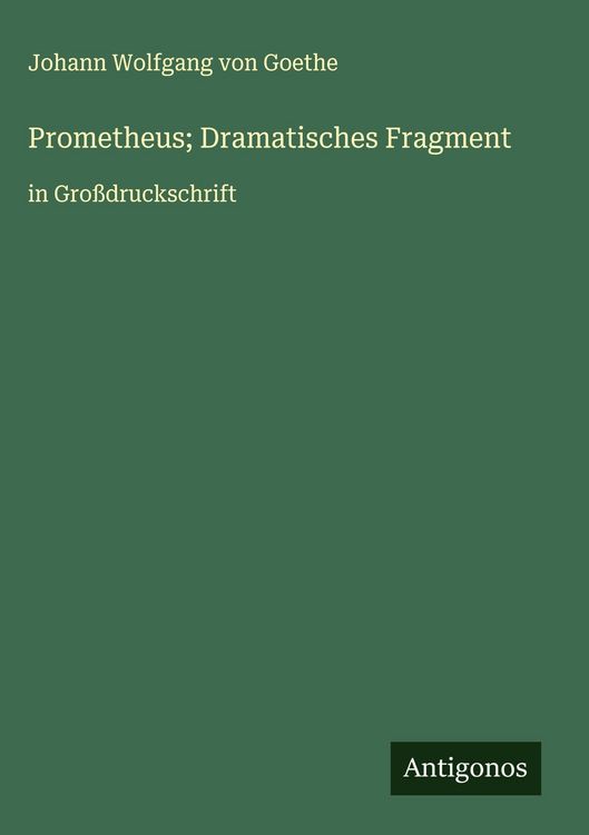 Produktbild: Prometheus; Dramatisches Fragment
