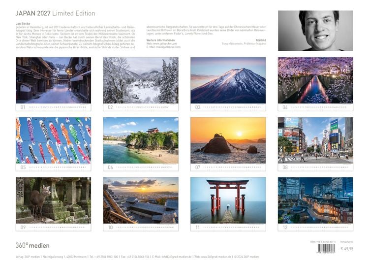 Produktbild: Japan Exklusivkalender 2027