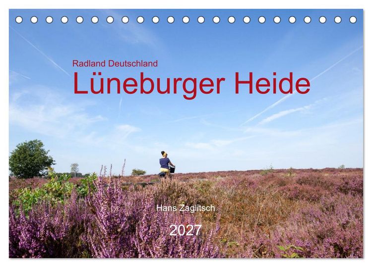 Produktbild: Radland Deutschland - L&uuml;neburger Heide (Tischkalender 2027 DIN A5 quer), CALVENDO Monatskalender