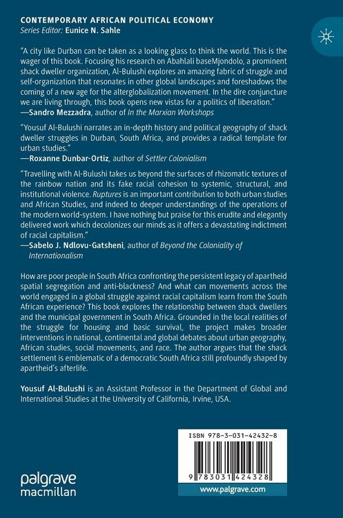 Produktbild: Ruptures in the Afterlife of the Apartheid City