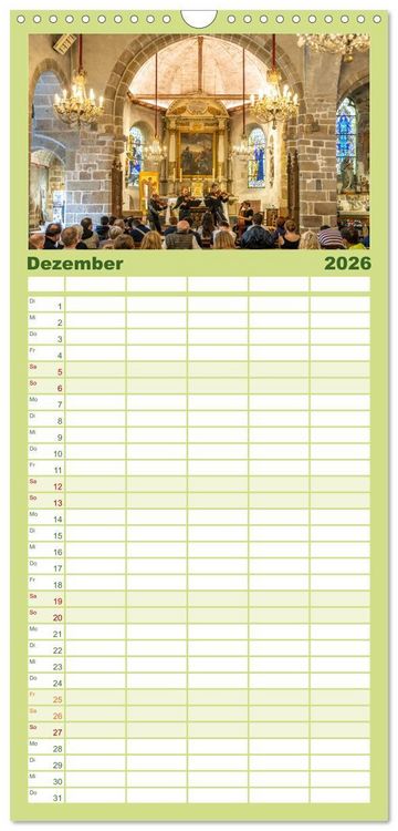 Produktbild: Familienplaner 2026 - Welterbe Mont-Saint-Michel mit 5 Spalten (Wandkalender, 21 x 45 cm) CALVENDO