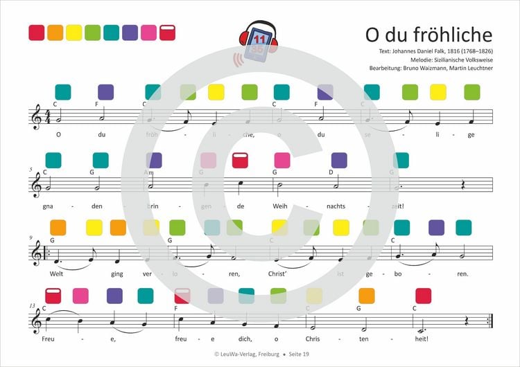 Produktbild: Einfacher!-Geht-Nicht: 24 Weihnachtslieder f&uuml;r die RAINBOW Instrumente (+Play-Along-Streaming) | LeuWa