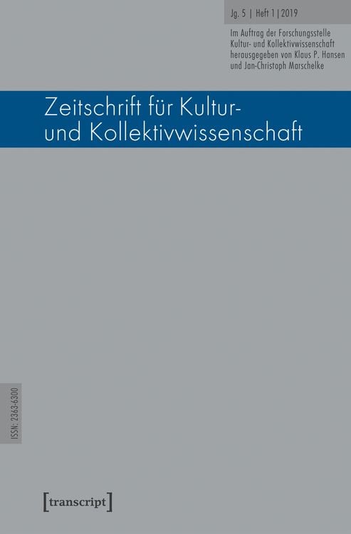 Produktbild: Zeitschrift f&uuml;r Kultur- und Kollektivwissenschaft