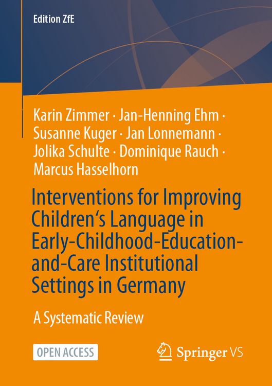 Produktbild: Interventions for Improving Children&lsquo;s Language in Early-Childhood-Education-and-Care Institutional Settings in Germany