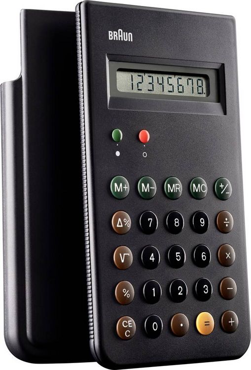 Produktbild: Braun Taschenrechner Schwarz batteriebetrieben (B x H x T) 7.5 x 13.5 x 1cm