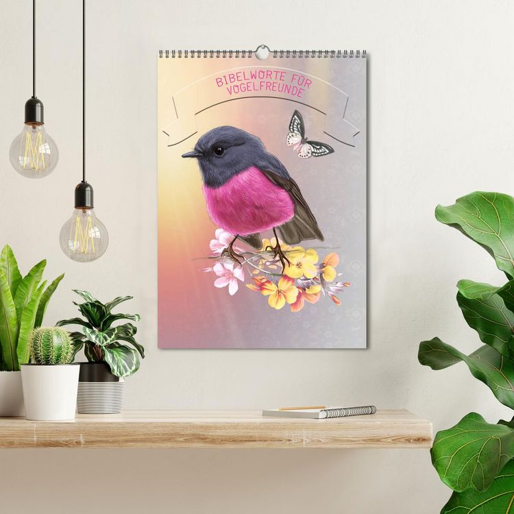 Produktbild: Bibelworte f&uuml;r Vogelfreunde (Wandkalender 2026 DIN A3 hoch), CALVENDO Monatskalender