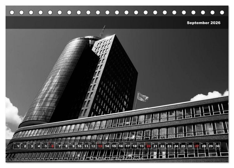 Produktbild: Architektur: Geometrie des Lichts (Tischkalender 2026 DIN A5 quer), CALVENDO Monatskalender