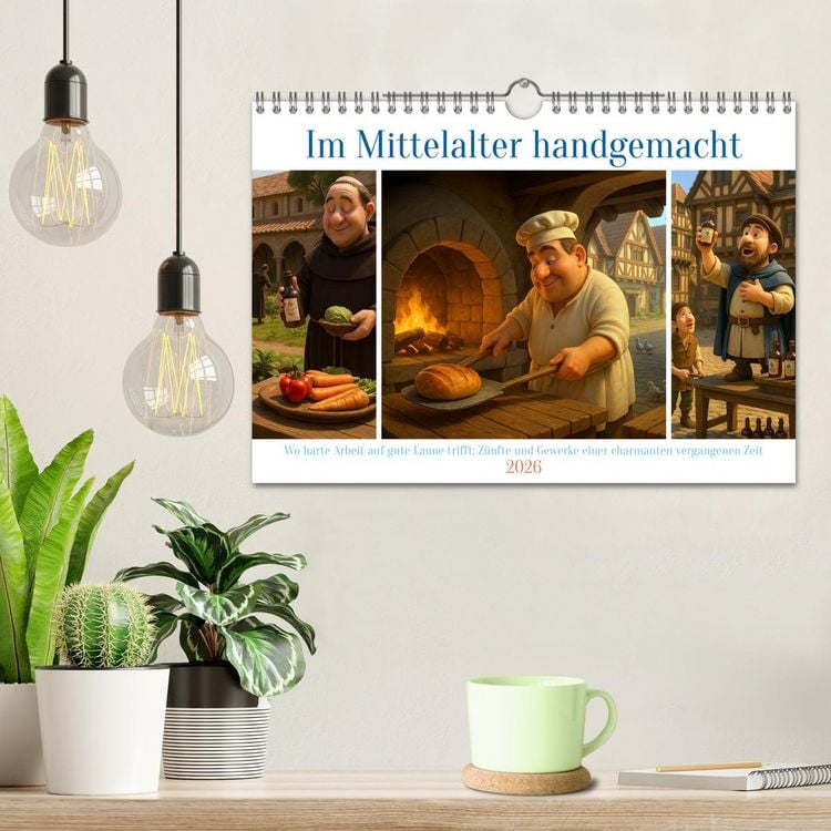 Produktbild: Im Mittelalter handgemacht (Wandkalender 2026 DIN A4 quer), CALVENDO Monatskalender
