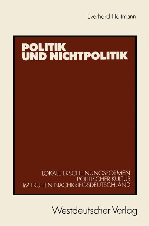 Produktbild: Politik und Nichtpolitik