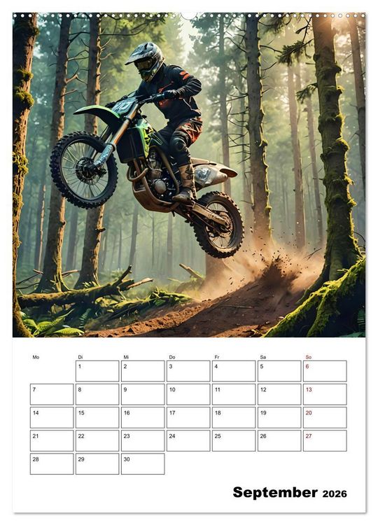 Produktbild: Vollgas und Adrenalin - Motocross-Action pur! (Wandkalender 2026 DIN A2 hoch), CALVENDO Monatskalender