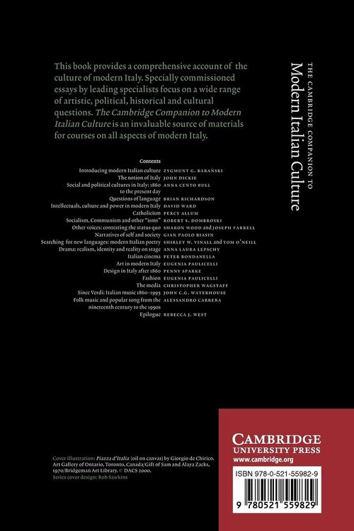 Produktbild: The Cambridge Companion to Modern Italian Culture