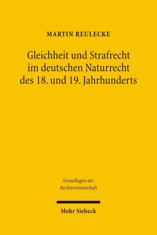 Produktbild: Gleichheit und Strafrecht im deutschen Naturrecht des 18. und 19. Jahrhunderts