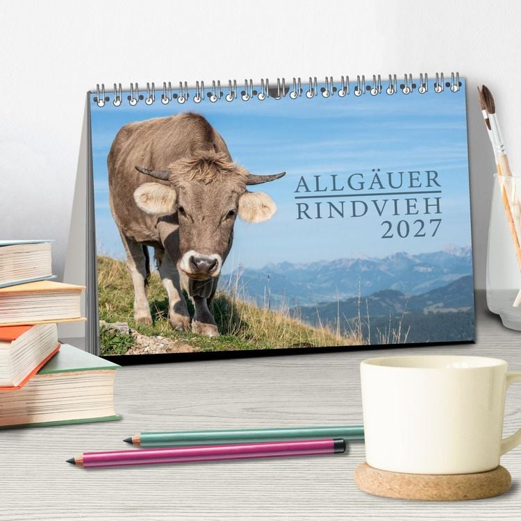 Produktbild: Allg&auml;uer Rindvieh 2027 (Tischkalender 2027 DIN A5 quer), CALVENDO Monatskalender