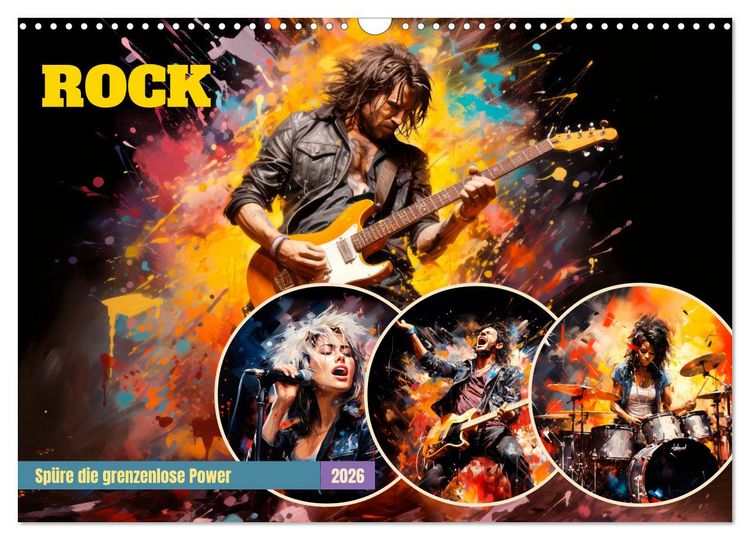 Produktbild: ROCK Sp&uuml;re die grenzenlose Power (Wandkalender 2026 DIN A3 quer), CALVENDO Monatskalender