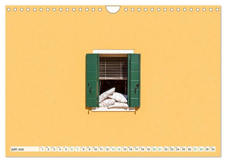 Produktbild: Burano et Minimalisme (Calendrier mural 2026 DIN A4 vertical), CALVENDO calendrier mensuel