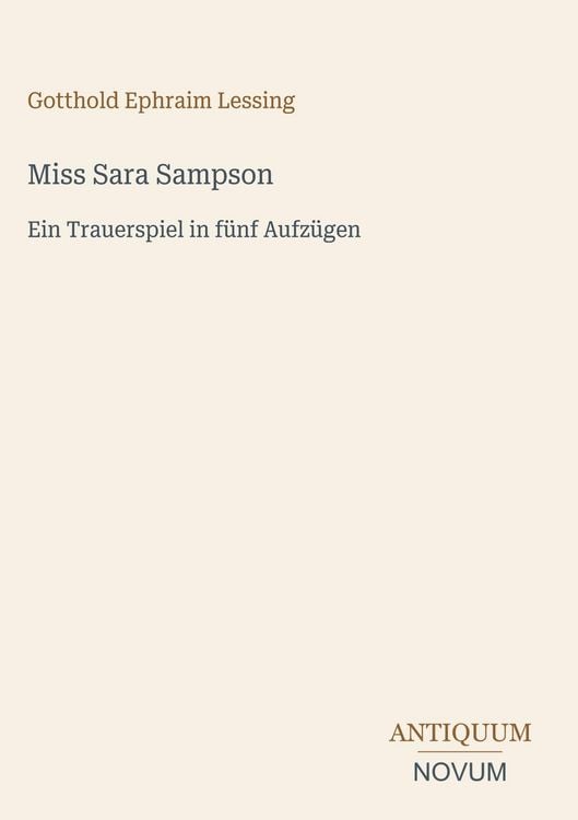 Produktbild: Miss Sara Sampson