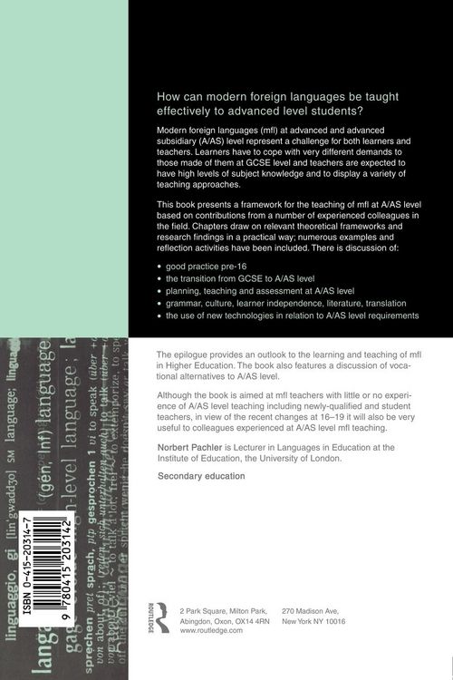 Produktbild: Teaching Modern Foreign Languages at Advanced Level