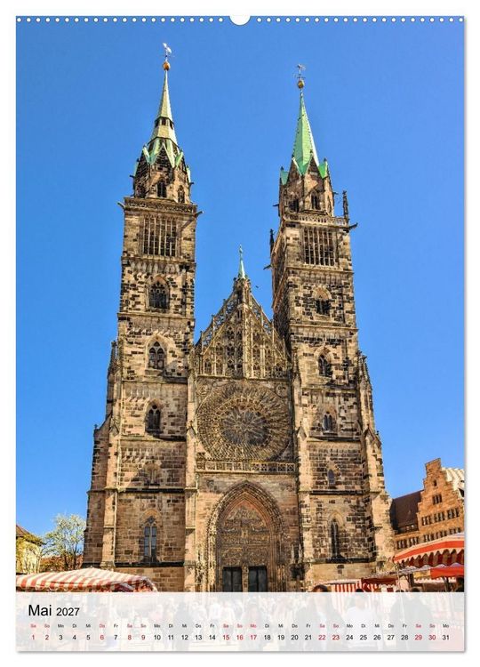 Produktbild: N&uuml;rnberg in Hochformat (Wandkalender 2027 DIN A2 hoch), CALVENDO Monatskalender
