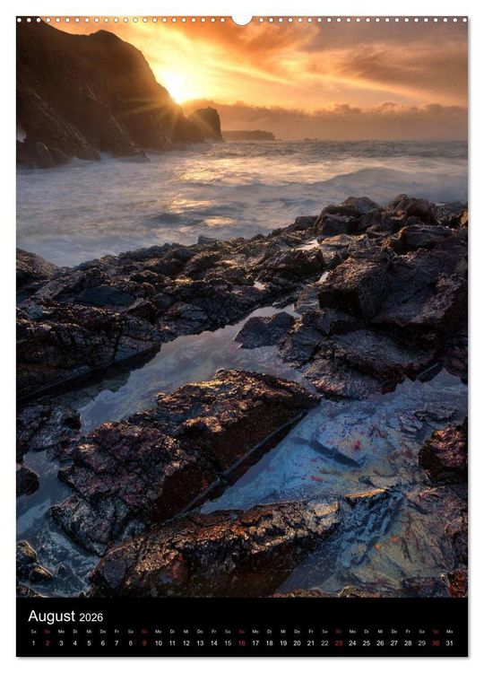 Produktbild: Cornwall - Die Sch&ouml;nheit der K&uuml;ste (Wandkalender 2026 DIN A2 hoch), CALVENDO Monatskalender