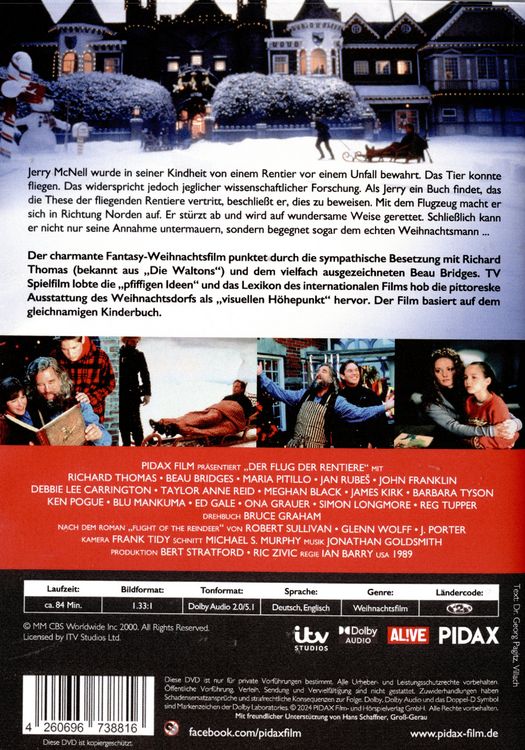 Produktbild: Der Flug der Rentiere - Das Weihnachtsgeheimnis (Flight of the Reindeer) / Bezaubernder Weihnachtsfilm mit Starbesetzung (Pidax Film-Klassiker)