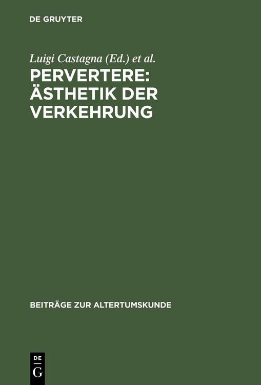 Produktbild: Pervertere: &Auml;sthetik der Verkehrung