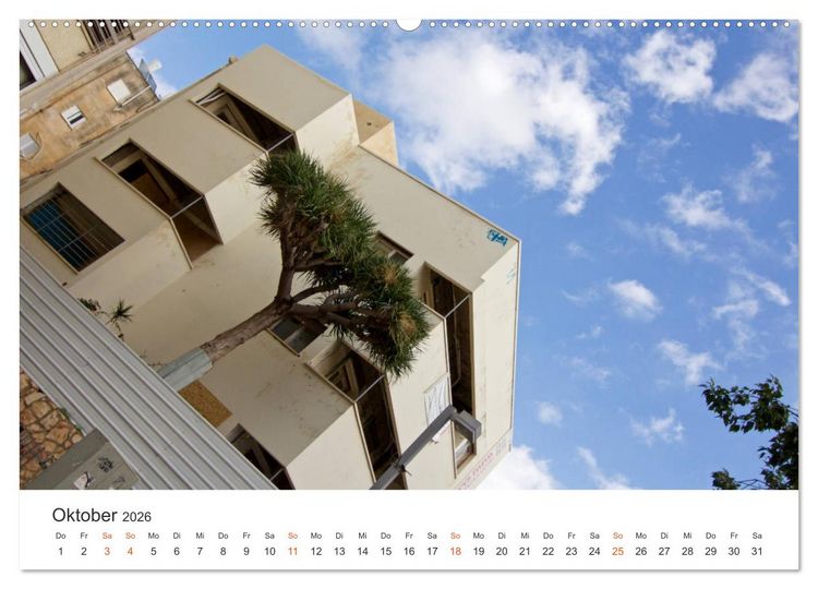 Produktbild: TEL AVIV Fassaden (hochwertiger Premium Wandkalender 2026 DIN A2 quer), Kunstdruck in Hochglanz
