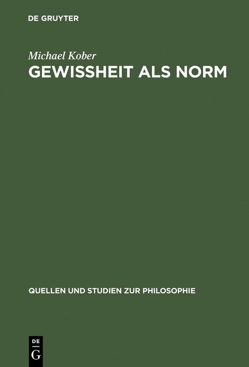 Produktbild: Gewissheit als Norm