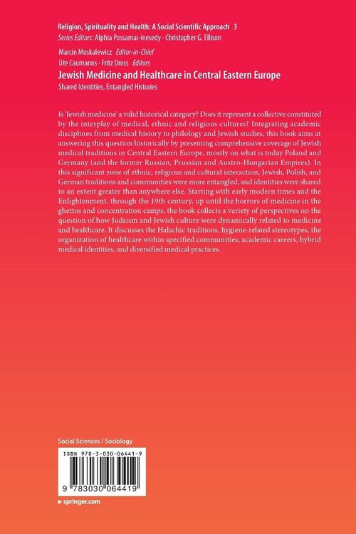 Produktbild: Jewish Medicine and Healthcare in Central Eastern Europe