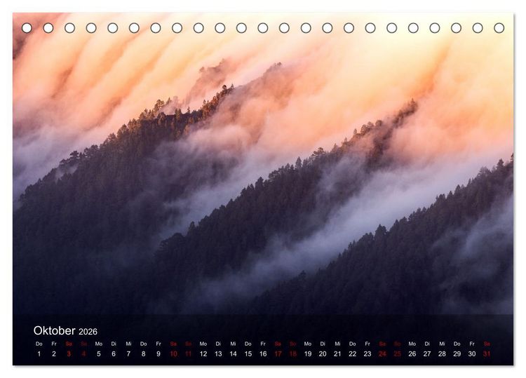 Produktbild: La Palma - La Isla Bonita (Tischkalender 2026 DIN A5 quer), CALVENDO Monatskalender
