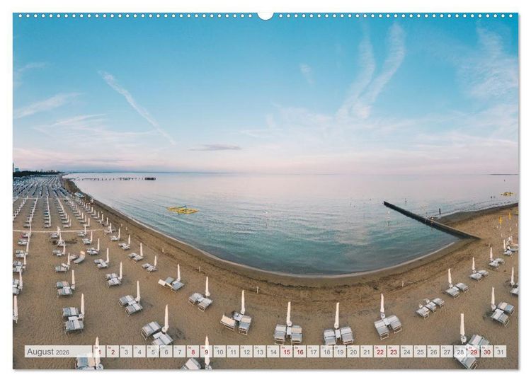 Produktbild: Lignano in Italien. Sommer Strand und Meer (hochwertiger Premium Wandkalender 2026 DIN A2 quer), Kunstdruck in Hochglanz