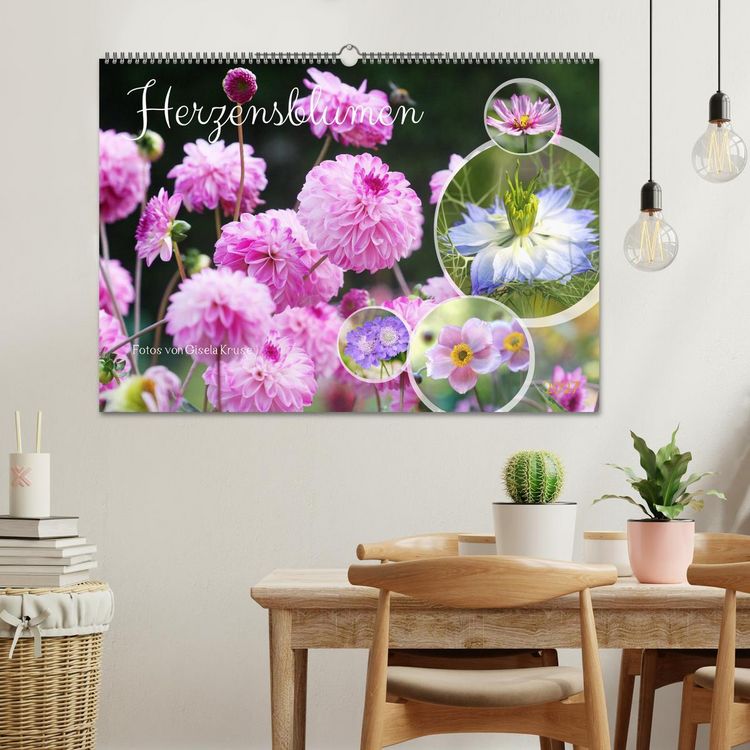 Produktbild: Herzensblumen (Wandkalender 2027 DIN A2 quer), CALVENDO Monatskalender