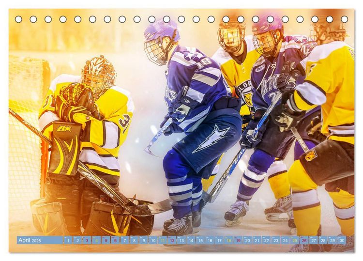 Produktbild: Eishockey - Fight (Tischkalender 2026 DIN A5 quer), CALVENDO Monatskalender