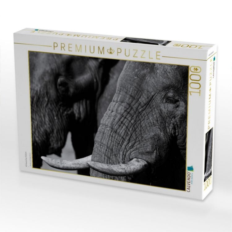 Produktbild: CALVENDO Puzzle Afrikanischer Elefant | 1000 Teile Lege-Gr&ouml;&szlig;e 64x48cm Foto-Puzzle f&uuml;r gl&uuml;ckliche Stunden