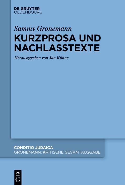 Produktbild: Kurzprosa und Nachlasstexte