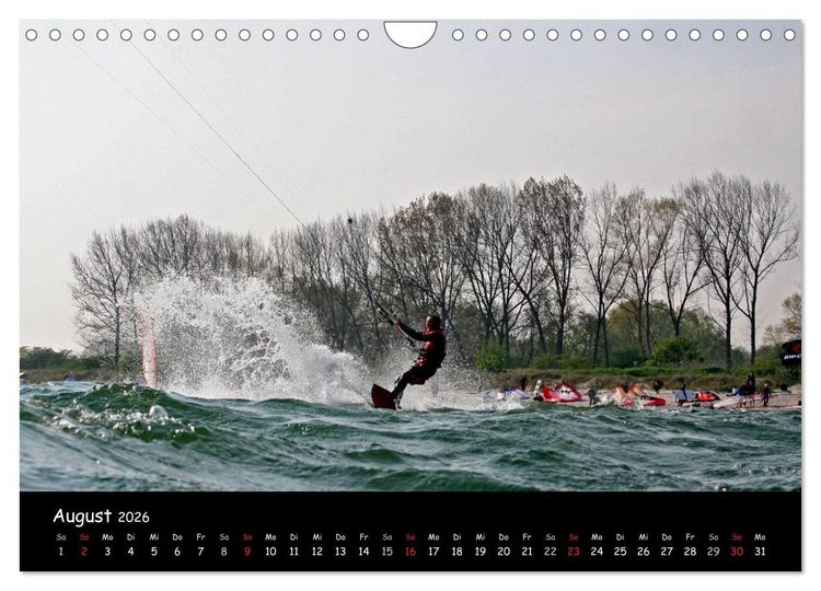 Produktbild: Kitesurfen &ndash; Faszination auf dem Wasser (Wandkalender 2026 DIN A4 quer), CALVENDO Monatskalender