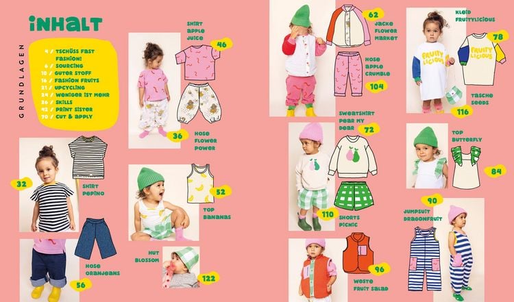 Produktbild: Fashion Fruits &ndash; N&auml;hen f&uuml;r Kids! 15 Teile, eine Kollektion: Sag Tsch&uuml;ss zur Fast Fashion!