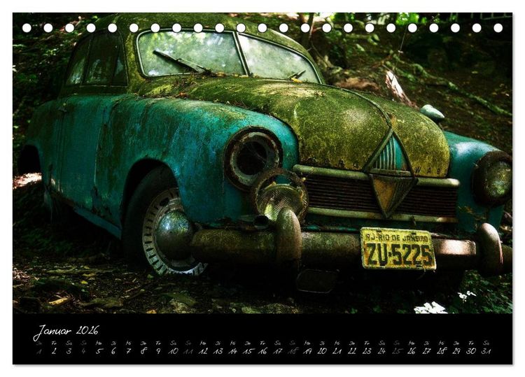 Produktbild: Oldtimer - verlassen verrostet vergessen (Tischkalender 2026 DIN A5 quer), CALVENDO Monatskalender