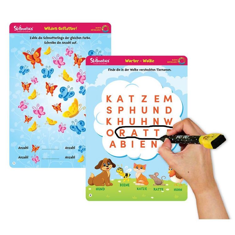 Produktbild: Write and Wipe Kit - Bunte R&auml;tselwelt