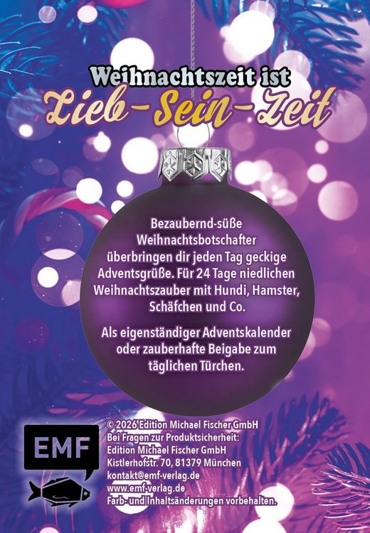 Produktbild: Adventskalender-Kartenset: Lasst uns frech und niedlich sein &ndash; 24 liebe Weihnachtstierchen f&uuml;r dich