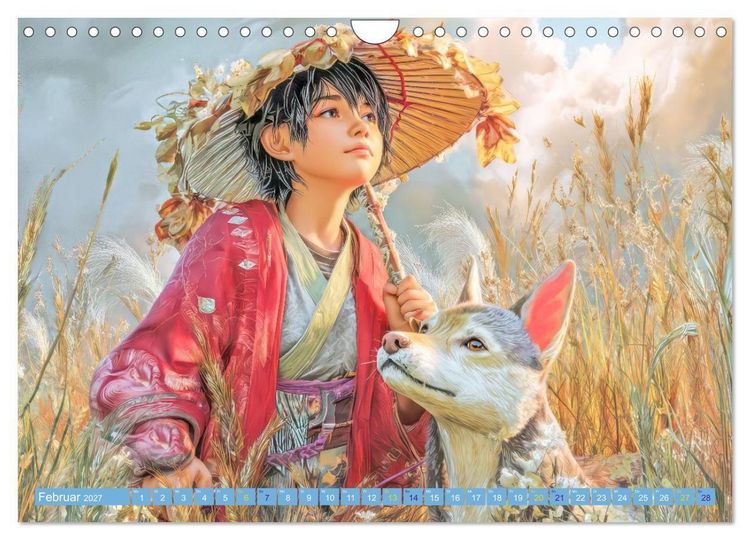 Produktbild: Japanische Figuren - Im Anime-Stil (Wandkalender 2027 DIN A4 quer), CALVENDO Monatskalender