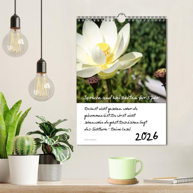 Produktbild: Spr&uuml;che und Weisheiten f&uuml;r&acute; s Jahr (Wandkalender 2026 DIN A4 hoch), CALVENDO Monatskalender
