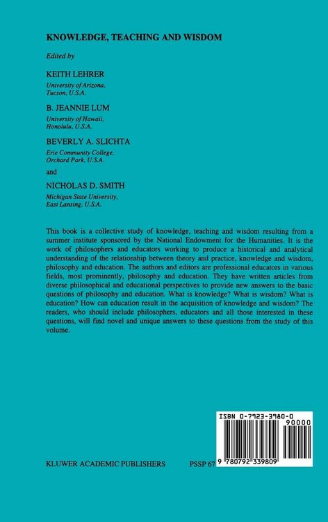 Produktbild: Knowledge, Teaching and Wisdom