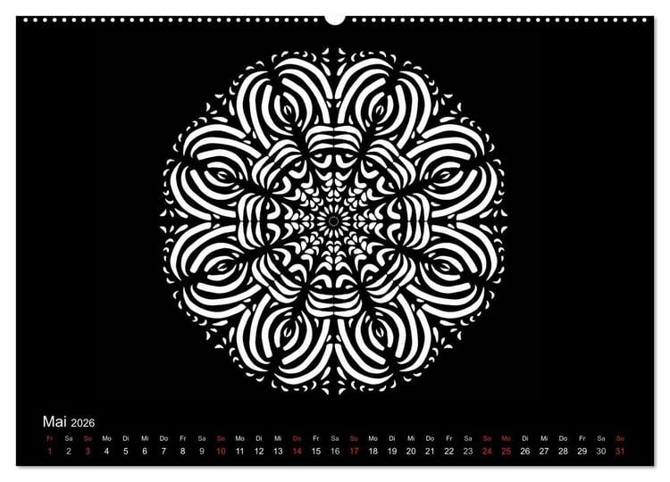 Produktbild: Entspannung und Ruhe durch Mandalas (hochwertiger Premium Wandkalender 2026 DIN A2 quer), Kunstdruck in Hochglanz