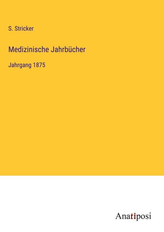 Produktbild: Medizinische Jahrb&uuml;cher